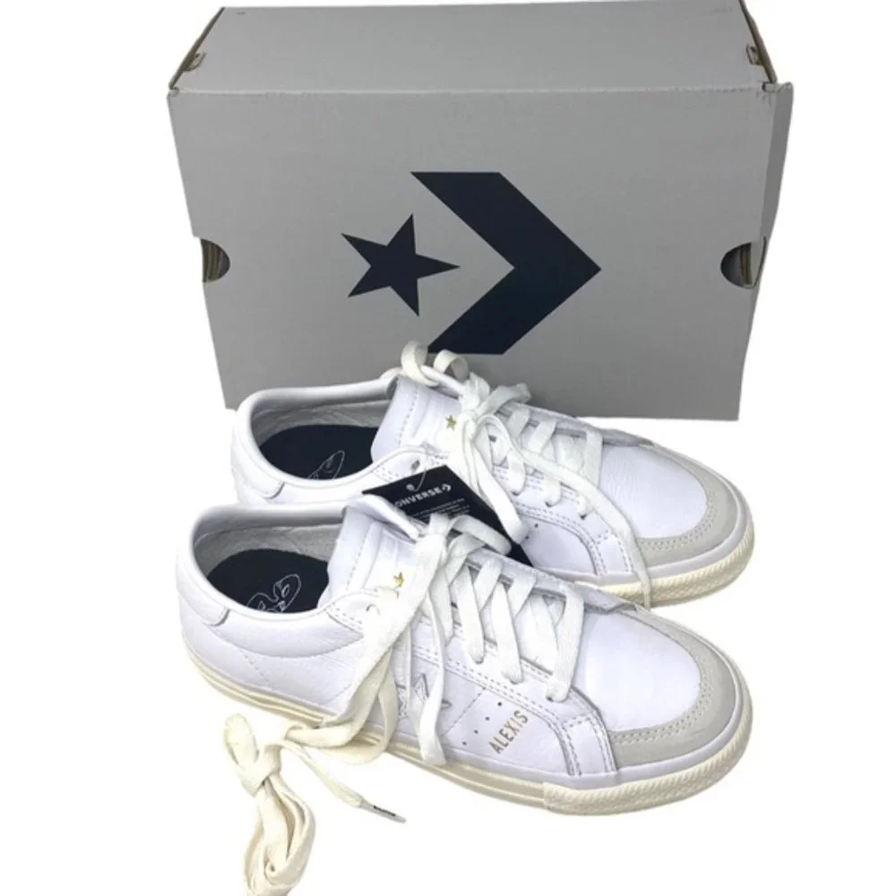 Converse CONS One Star Pro AS Low Top White Women Leather Size Sneakers 168658C - Picture 4 of 10